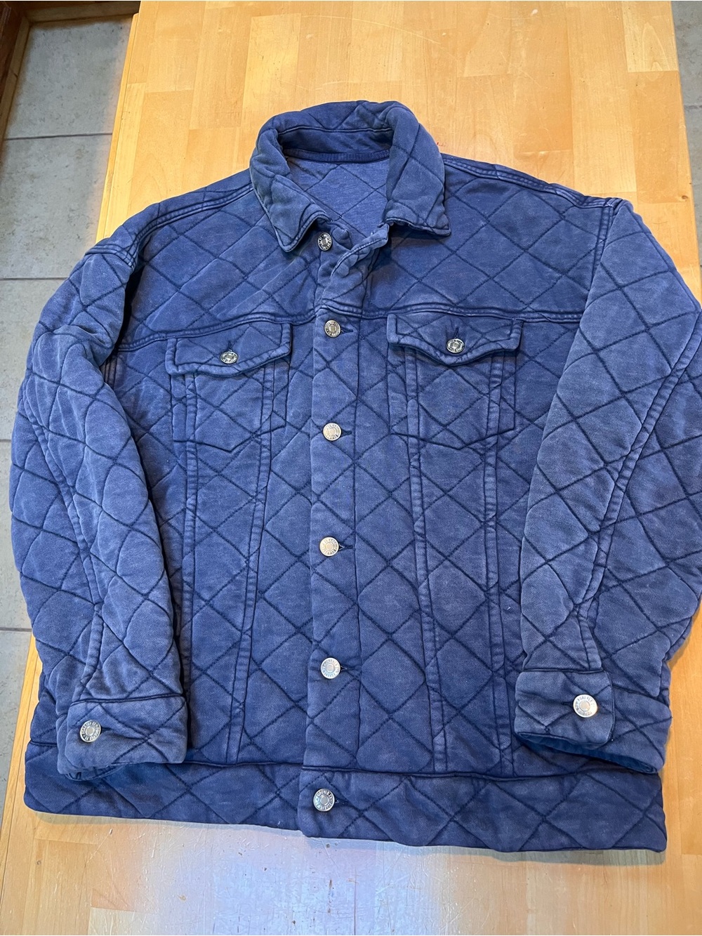 Forever 21 Men's Quilted Button-Up Jacket